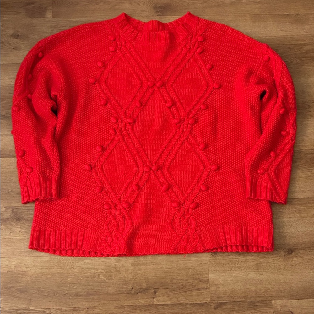 Ava & Viv Vibrant Red‎ Cowl Neck Sweater